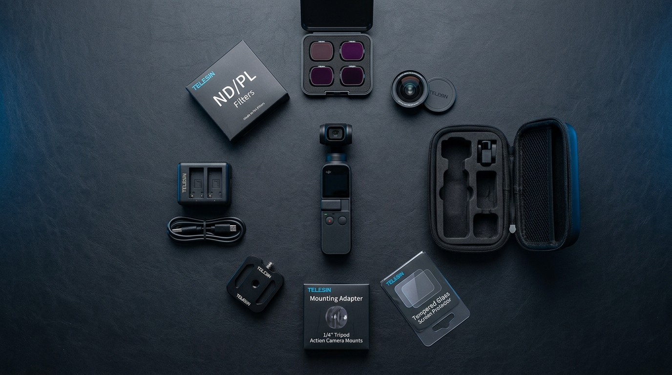 DJI Pocket 3, 4 ve 4P için En İyi Telesin Aksesuarları (2026 Rehber)