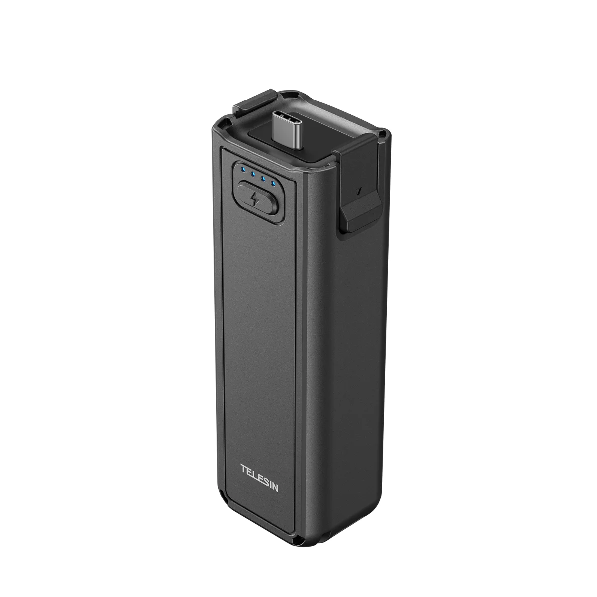 Batarya tutacağının üst kısmındaki USB-C konnektör ve korumalı yuva